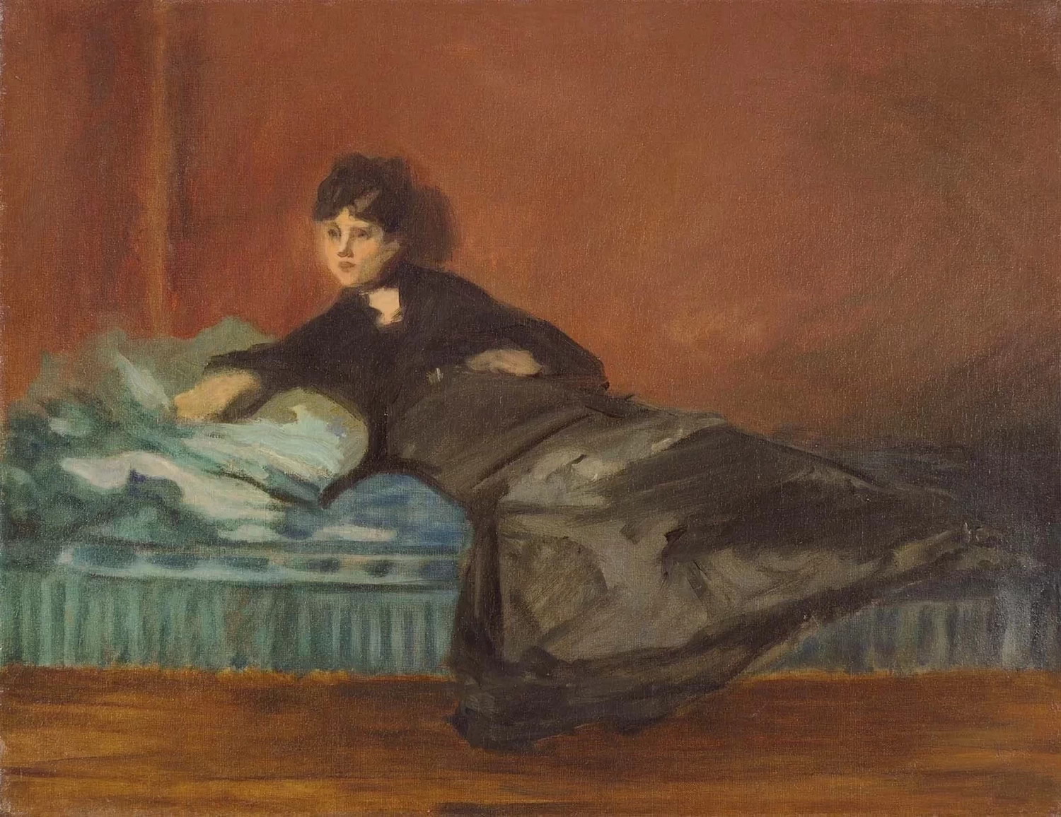  45-Édouard Manet, Berthe Morisot distesa sul divano, 1872-73 